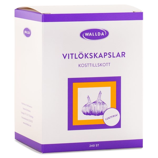 Wallda Vitlökskapslar, 240 kaps