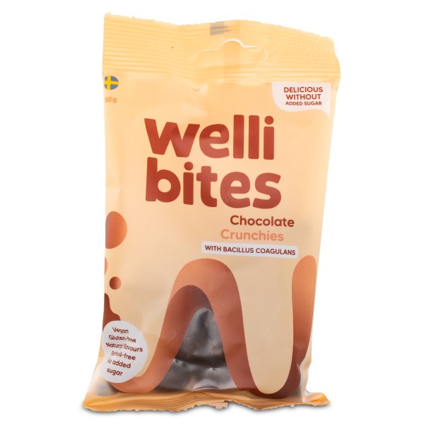 Wellibites Chocolate Crunchies, 50 g