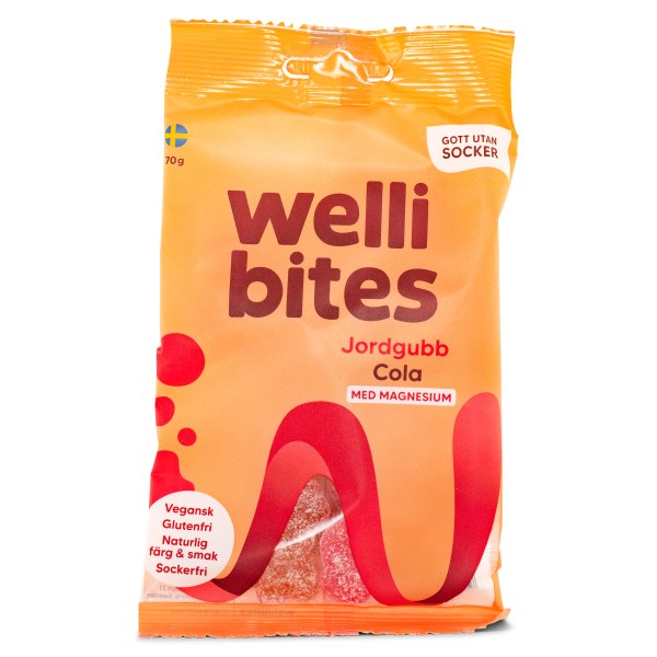 Wellibites Jordgubb & Cola, 70 g