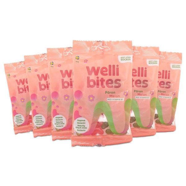 Wellibites Päron & Melon, 6-pack