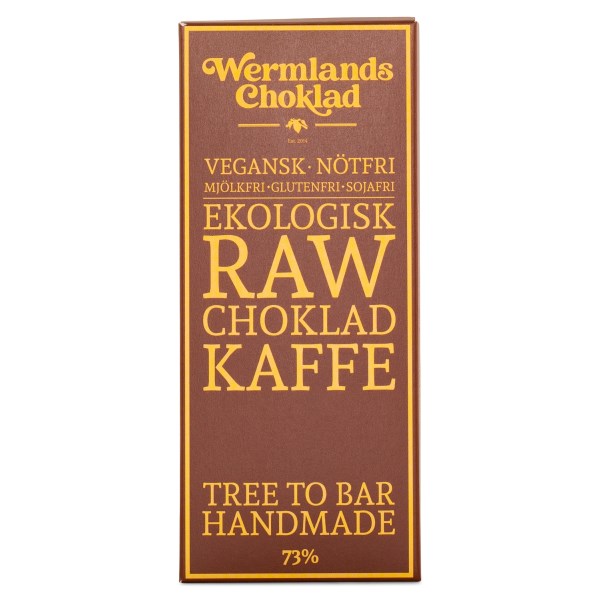 WermlandsChoklad Rawchoklad EKO, 50 g, Kaffe