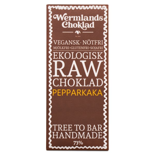 WermlandsChoklad Rawchoklad EKO, 50 g, Pepparkaka