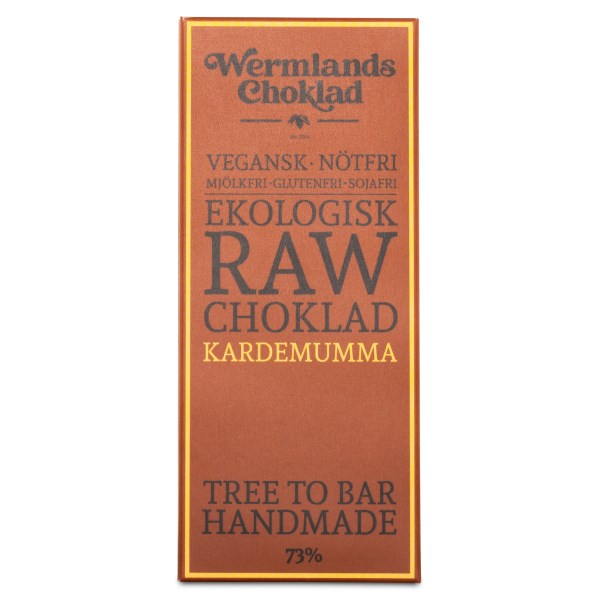 WermlandsChoklad Rawchoklad EKO, 50 g, Kardemumma