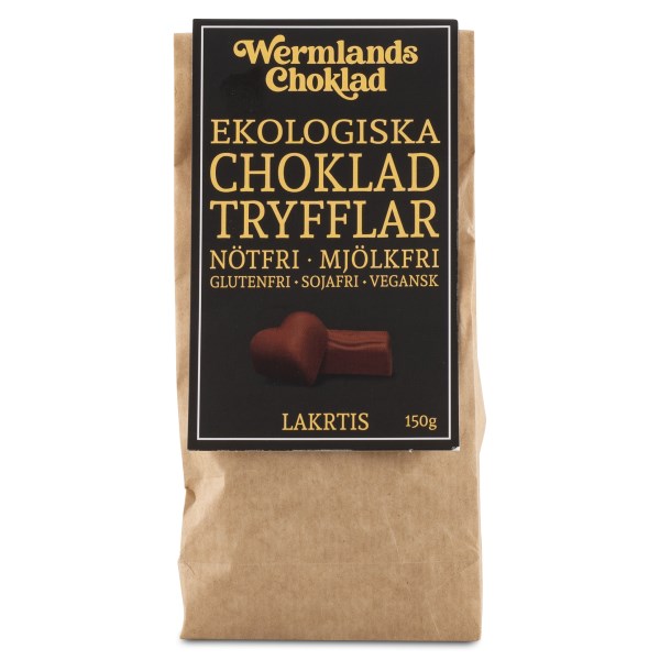 WermlandsChoklad Tryfflar EKO, Lakrits, 150 g